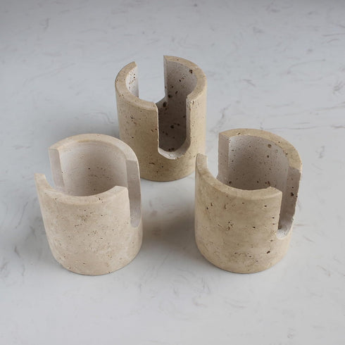 Natust Natural Travertine Sponge Holder for Kitchen Sink, Drying Rack, Compact Sink Caddy Organizer (Beige Travertine)
