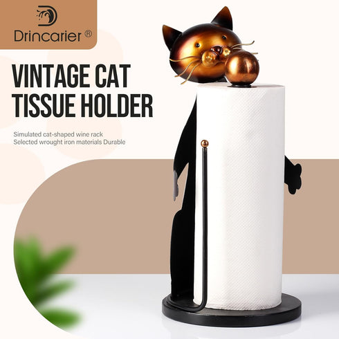 Countertop, Cat Paper Towel Holder Farmhouse Paper Towel Holder Stand for Kitchen Roll Organize,Paper Towel Holder