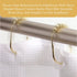 2 Lb. Depot Wide Shower Curtain Rings - Set of 12 Easy Glide Rollers with Decorative Gold Finish