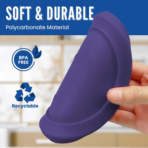 Replacement Lid for Pyrex 6" Storage Plastic Cover 4 Cup Bowl 7201-PC Purple (10-Pack) by MRX Solutions