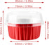 EUSOAR Disposable Ramekins with Lids, 30pcs 5oz Aluminum Foil Cupcake Baking Cups Containers Wrappers with Lids, Dessert Cups with Lids Mini Aluminum Cheesecake Pan Creme Brulee Ramekins-Red by EUSOAR