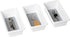Smart Design Plastic Drawer Organizer Set of 3 - 6.75 x 3.75 Inch, Non-Slip Lining and Feet, BPA Free, White with Gray