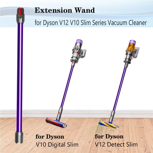 Replacement Extension Wand for Dyson V12 Slim Vacuum Cleaner, 29 in Quick Release Tube Attachment - PURPLE