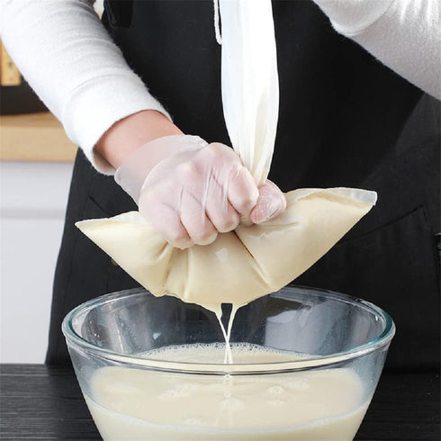 Melostu 200 20*30CM Food Grade Soy Milk Filter Bags, Micron Fine Mesh Bag Milk Filter Bag All Purpose Food Strainer