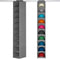 Lifewit 10 Compartments Hat Organizer - 1 Pack Hanging Storage Organizer for Baseball Caps, Holds Up to 40 Hats, Grey