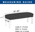 WOMACO Stretch Spandex Dining Room Bench Cover, Upholstered Seat Cushion Slipcover for Kitchen - Seat Protector