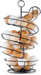 Fresh Egg Holder Countertop, Egg Skelter, Spiral Egg Holder with Storage Basket,