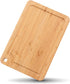 Small Bamboo Cutting Boards - Mini Cutting Board with Built-in Handle for Camping, Juice Groove for Fruits