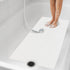 Peel and Stick Bathtub Mat, White Adhesive Vinyl Anti Slip with Drain Cut Out, 16" X 40"