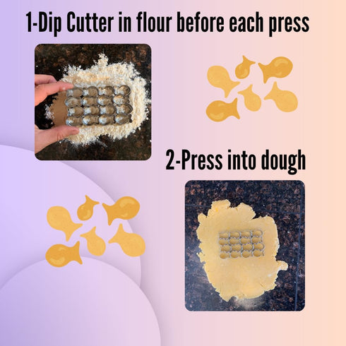 Mini Tiny Goldfish Cracker Cookie Cutter Mold - Baked Fish Shaped Maker for Kids Gluten Free DIY