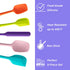 Silicone Spatula Set, 5 Piece Food Grade Rubber Spatulas for Baking, Cooking, and Mixing, Multicolor