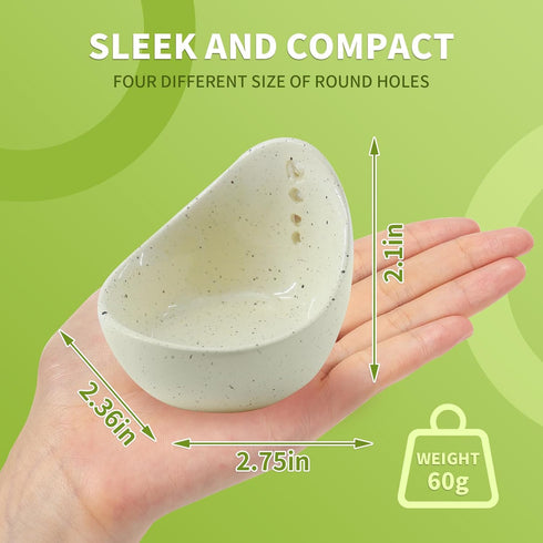 HGEKLIZV 2 Pcs Small Handmade Ceramic Extraction Bowls, Ceramic Herb Stripping Tool and Herb Glass Bowl Porcelain