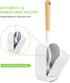 Bamboo Toilet Brush Set - 2 Pack with Ergonomic Design, Durable Bristles, Wooden Holder for Bathroom Cleaning