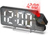 Projection Alarm Clock for Bedroom, Digital Clock with 180° Rotatable Projector, Large Display LED Alarm Clock