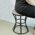 Vanity Stool, Grey Stools for Makeup Room, Round Ottoman Foot Stool, Velvet Footrest Vanity Chair for Bathroom