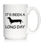 It's Been A Long Day - Large 15oz White Ceramic Mug - Funny Dachshund Themed Decor and Gifts