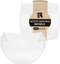 R-kay 6 Pack Square Plastic Serving Bowls - 8 oz White Plastic Bowls for Parties, Premium for Weddings, Catering,