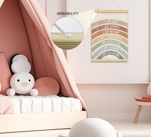 foedor 12x16 Nursery Kids Room Bedroom Wall Art Decor Boho Cute Positive Affirmations Wall Decor for Toddler Baby Girls