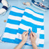 44.49x17 1.5mm GORGECRAFT Beach Sling Chair Replacement Canvas Thick Blue and White Stripes Patio Sling Chairs Cloth