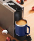 SUNWILL Insulated Coffee Mug with Lid, 14oz Travel Tumbler with Handle, Stainless Steel Cup for Camping, Navy Blue