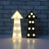 3D Arrow Sign Light LED Plastic Arrow Shaped Sign for Christmas Birthday Kids Room Wedding Party Decor