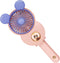 Cute Mickey Misting Mini Fan, Handheld Portable USB Rechargeable Fan with 3 Adjustable Speeds, Pink