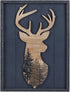 NIKKY HOME Cabin Wall Decor, Decorative Deer Wood Framed Forest Mountain Woodland