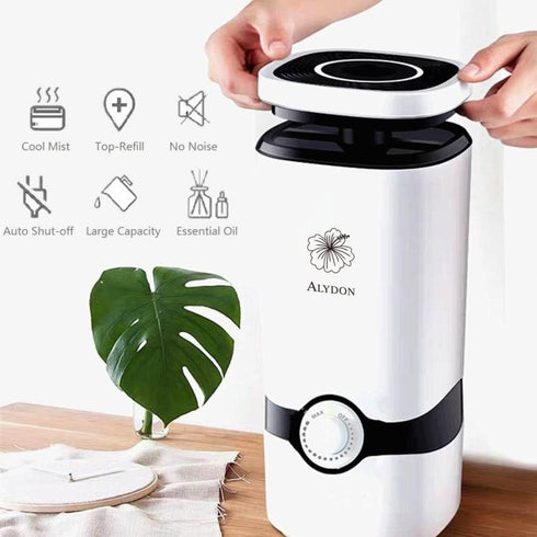 Cool Mist Humidifiers, Essential Oil Top Fill Ultrasonic Humidifier, Quiet Air Diffuser for Large Room & Easy Clean