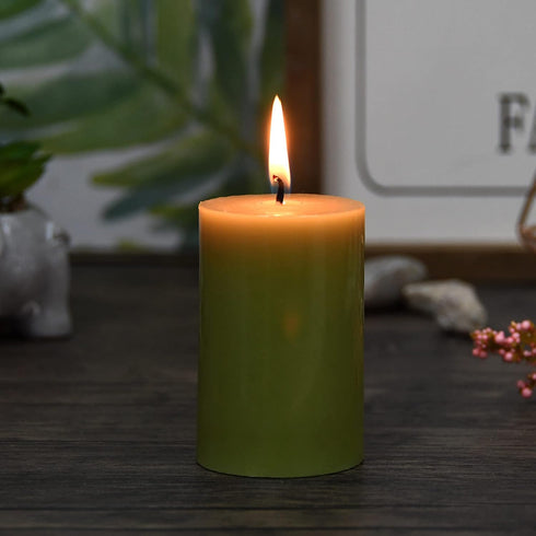 Jeco Sage Green Pillar Candle - 2” Diameter by 3” Height, CPZ-2311