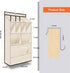Over the Door Shoe Rack, Short Hanging Organizer with Large Deep Pockets for 14+ Pairs Shoes, Dorm Storage