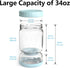 Flip,34oz WhiteRhino Glass Pickle Jar with Strainer Pickle Container,Hourglass Pickle Juice Separator Jar