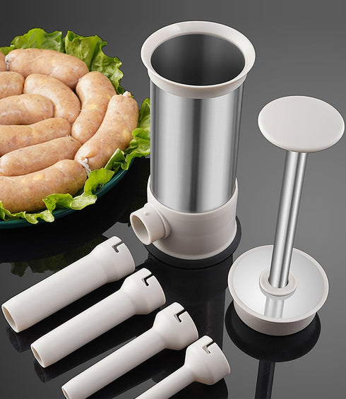 Usluole 2025 w/4 2.2LBS Sausage Stuffer Machine Vertical Sausage Maker, New Stainless Steel Homemade Sausage Maker