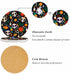 oFloral 4 Inch Floral Skull Coasters for Drinks Day of The Dead Bone Colorful Ethnic Mexico Drink Coaster Round