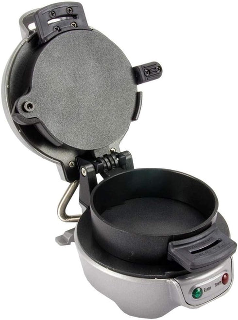 Hamilton Beach Breakfast Sandwich Maker with Egg Cooker Ring, Perfect for English Muffins, Croissants, Silver (25475)