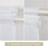 MIULEE 25 x 40 Inches Sidelight Sheer French Door Curtains, Light Filtering Window Treatment with Tieback - 2 Panels,