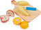 Smiley Fruit Chopping Board Toy Set - 8pc Wood Chopping Board with Play Knife & Choppable Fruits for Toddlers Age 2+