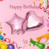 28Pcs Happy Birthday Party Decorations, Confetti Balloons 18" Star Heart Foil Balloons for Women Wedding Decor