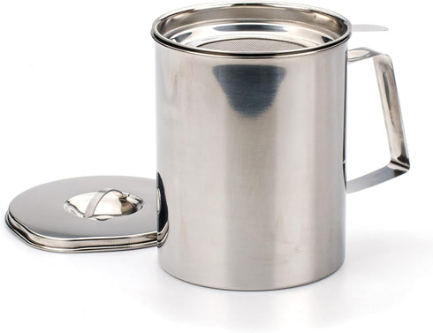 RSVP International Endurance Stainless Steel Fryer's Friend Pot Can, 6 Cup, Includes Mesh Strainer