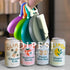 6 pack 6 ORIGINAL CREATOR - DIPESI color Soda Can Lids with Straws, Reusable Silicone Straws Soda Can Covers