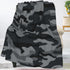 Perinsto 50"X40" Grey Black Camouflage Throw Blanket Ultra Soft Warm All Season Military Camo Decorative Fleece