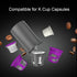 Portable Drip Coffee Maker, K Cup Coffee Machine for Travel and Camping, Grey and White