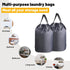 MCleanPin 140L Washable Laundry Bags with Handles, Dirty Clothes Storage for College Dorm or Travel, 2 Pack (Elegant