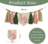 Cuvaho 1/2 6 1/2 1/2) Half Birthday Decorations Girl Pink Sage Green High Chair Banner with Half Birthday Hat for Month