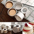 Flunyina Aluminium Mini Round Chiffon Cake Pan, Set of 5