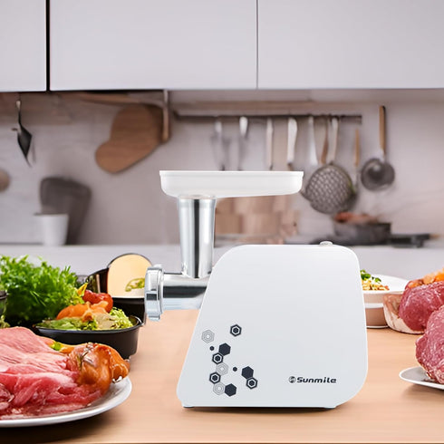 1HP 1000W 3 Plates,1 Sunmile Electric Meat Grinder and Sausage Maker - Max - Stainless Steel Cutting Blade and Grinding