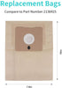 KEEPOW Zing Vacuum Bags for Bissell, 12 Pack Compatible with Bissell Zing Canister Vacuum 1668, Replacement Bags