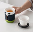 Set, 13oz 4 Travel Tea kung fu Panda Tea Cup with Portable Bag, Ceramic Chinese Teapot with Ceramic Teacups, With Tea