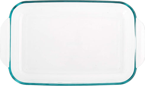 2 Quart Glass Oblong Baking Dish, Clear, 11.1 in. x 7.1 in. x 1.7 in. by Pyrex Basics