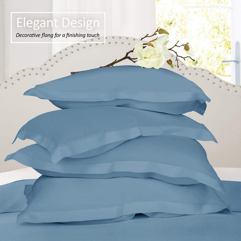 Nestl Soft Pillow Shams Set of 2 - Hotel Style Premium Microfiber Pillow Covers, King 20"x36", Blue Heaven