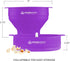 Collapsible Silicone Popcorn Popper Bowl with Lid and Handles, Microwave Safe (Purple)